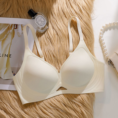 Jelly Seksi šuplje fiksne košarice Žensko donje rublje Meka potpora Bez čeličnog prstena Udobno skupljena leđa u obliku slova U Mat boje Ženski grudnjak