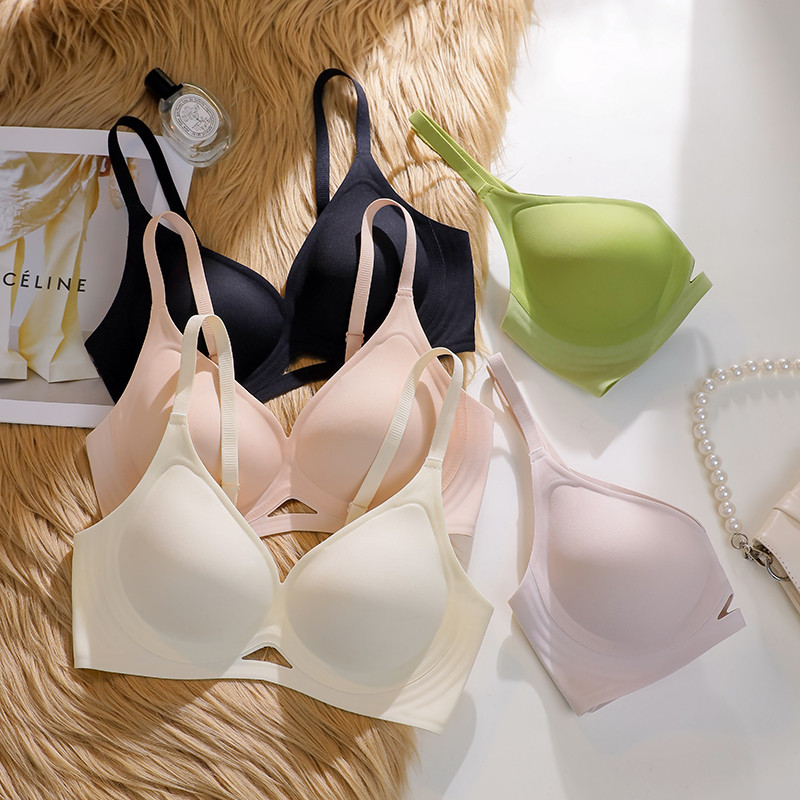 Jelly Seksi šuplje fiksne košarice Žensko donje rublje Meka potpora Bez čeličnog prstena Udobno skupljena leđa u obliku slova U Mat boje Ženski grudnjak