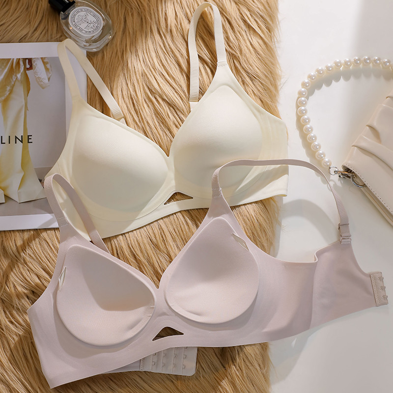 Jelly Seksi šuplje fiksne košarice Žensko donje rublje Meka potpora Bez čeličnog prstena Udobno skupljena leđa u obliku slova U Mat boje Ženski grudnjak