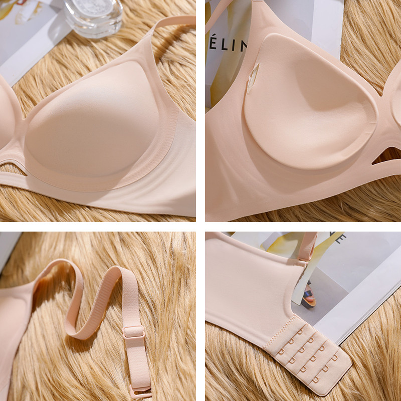 Jelly Seksi šuplje fiksne košarice Žensko donje rublje Meka potpora Bez čeličnog prstena Udobno skupljena leđa u obliku slova U Mat boje Ženski grudnjak