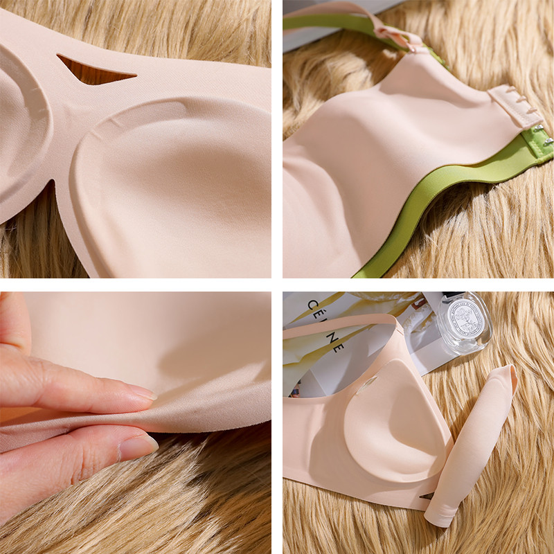 Jelly Seksi šuplje fiksne košarice Žensko donje rublje Meka potpora Bez čeličnog prstena Udobno skupljena leđa u obliku slova U Mat boje Ženski grudnjak