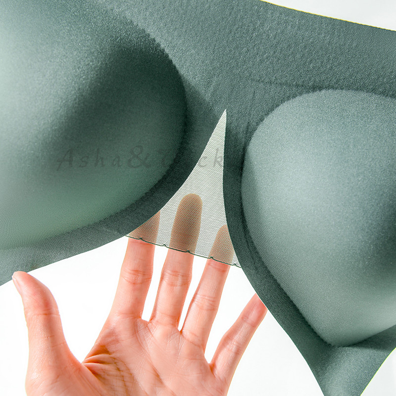 Latex varrat nélküli női fehérnemű, nem acélgyűrűs, csipkecső felső összegyűjtött sport tiszta színű melltartó, szoptatás, megereszkedett melltartó