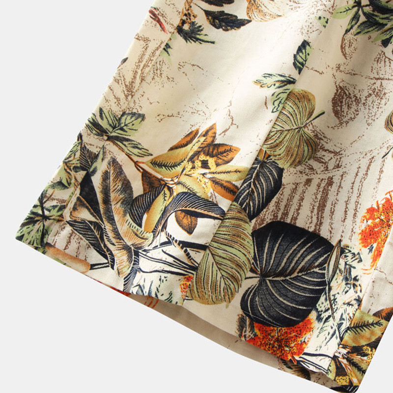 Nyári pamutvászon virágmintás magas derekú, egyenes nadrágok, női, laza, széles szárú nadrágok, női vintage divatos női nadrágok