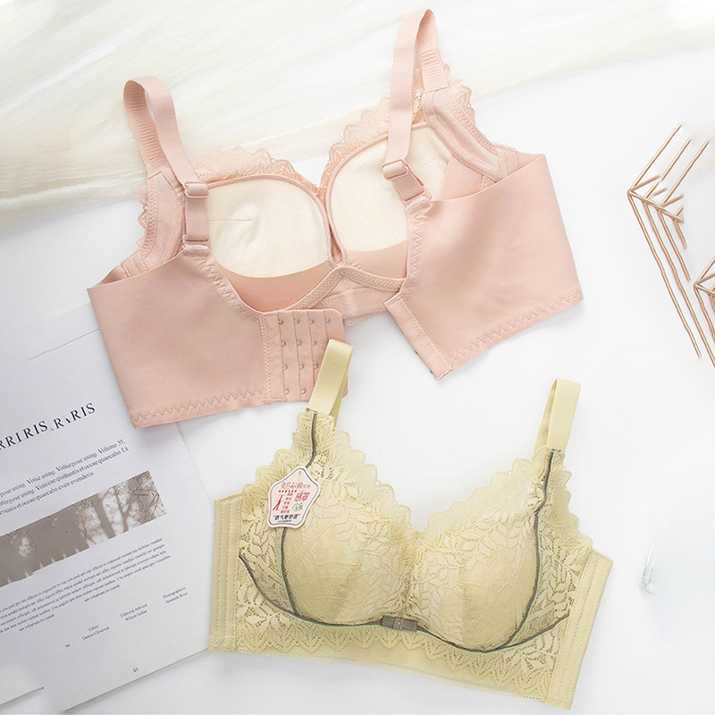 Naiste terassõrmusteta rinnahoidja Sweet Girl Tube Top, Väike rinnahoidja, Pitsmähis Rindkere Kogumine Aluspesu Õhuke kauss Mugav hingav rinnahoidja