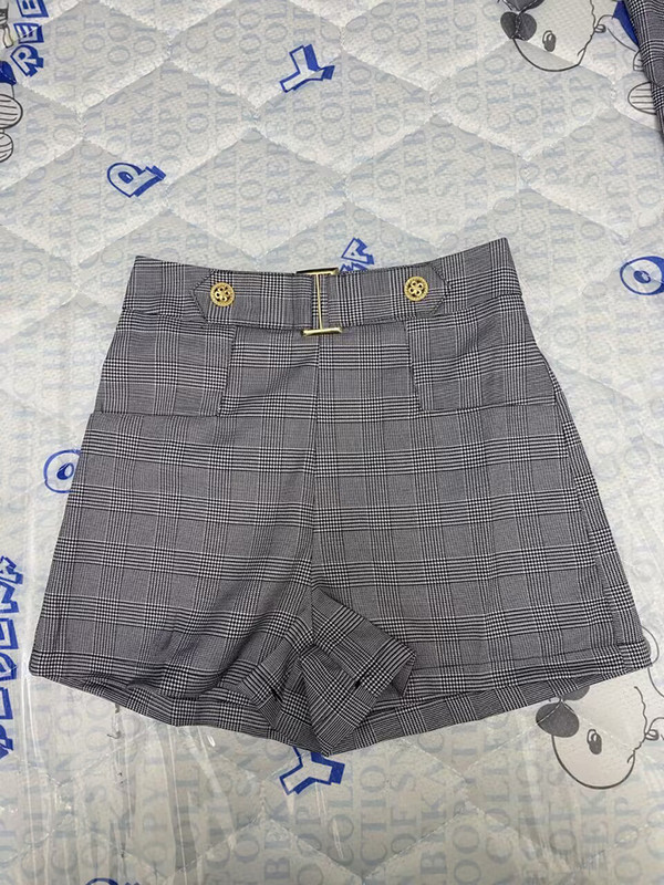 Korea 2023. aasta suvi uus Houndstooth ülikond, krae, volang, varrukateta topp + laiad püksid, lühikesed püksid, kaheosaline komplekt naistele