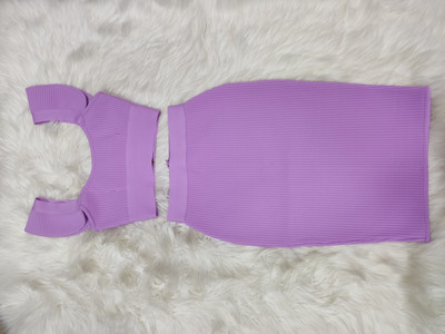 Kvaliteetne kuulsuste seksikas mood roheline kollane volangidega Bodycon Rayon kaheosaline sidemega kleit, kaheosaline ja seelikukomplekt