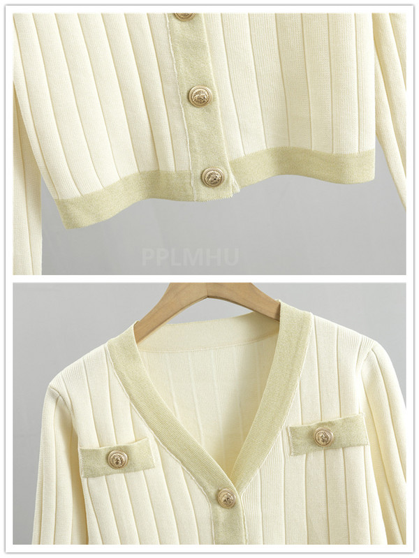 Trikotāžas Bodycon Kleitas Divdaļīgi Komplekti Sieviešu V veida kakla īss džemperis Jaciņa Conjunto Korejiešu šiks Sexy Slim Tank Maxi Vestidos tērpi