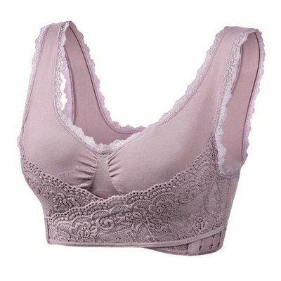 Nagy méretű szexi csipke melltartó, tömör keresztben csatos melltartó melltartó vezeték nélküli Push up melltartó női fehérnemű alvó fehérnemű S-6XL