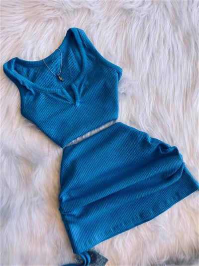 2023 Streetwear Kötött 2, kétrészes ruhagarnitúrák Szoknyák Crop Topok Mini szoknyákhoz illő narancssárga húzózsinóros fekete szoknyák, öltönyök