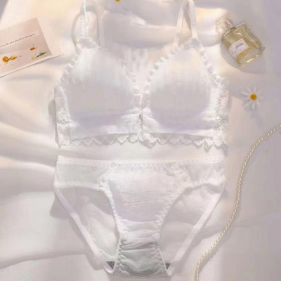 Lányok fehérnemű csipke szexi elülső csat, személyre szabott összegyűjtő steril szett fehérnemű női nyomott könnyű, légáteresztő melltartó