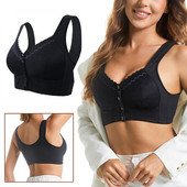 Prozračan, udoban grudnjak za mame srednjih godina bez grudi i velikih dugmadi s prednje strane, donje rublje za dojenje