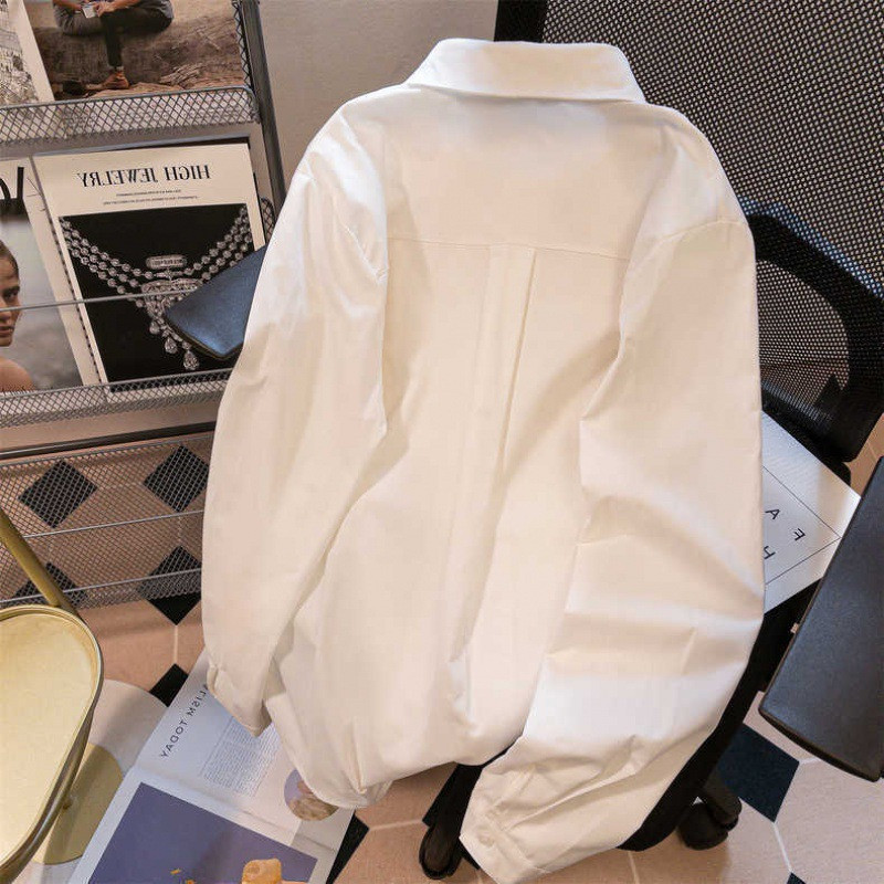 Japán felsőkategóriás virághímzéses női ing tavaszi és őszi bő retro elegáns, hosszú ujjú felsők mujer