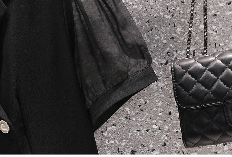 Női sifon 2 részes öltöny blézer duplasoros ruhafelső és nadrág kétrészes szett hozzáillő ruha női ruhák nagy