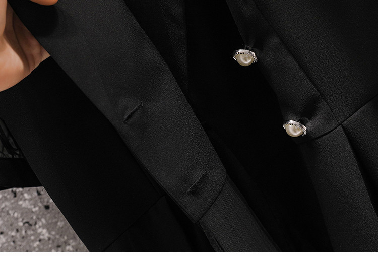 Női sifon 2 részes öltöny blézer duplasoros ruhafelső és nadrág kétrészes szett hozzáillő ruha női ruhák nagy