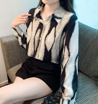 FANIECES riided ja pluusid Roosa Colorblock Satiin Naiste särgid Kevad-sügis pikkade varrukatega kontoris Naiste pluusid Topid Tänavarõivad