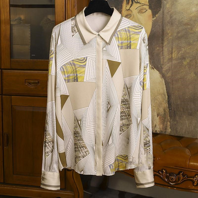 FANIECES S-3XL Vintage Ženska košulja Proljeće Dugi rukavi Luksuzni print Bluze Ležerne majice Elegantne Blusas Mujer قمصان وبلوزات