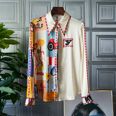 FANIECES S-3XL Vintage Ženska košulja Proljeće Dugi rukavi Luksuzni print Bluze Ležerne majice Elegantne Blusas Mujer قمصان وبلوزات