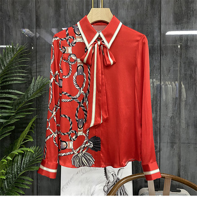 FANIECES S-3XL Vintage Ženska košulja Proljeće Dugi rukavi Luksuzni print Bluze Ležerne majice Elegantne Blusas Mujer قمصان وبلوزات