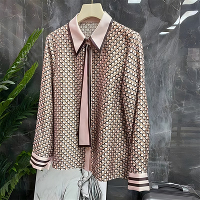 FANIECES S-3XL Vintage Ženska košulja Proljeće Dugi rukavi Luksuzni print Bluze Ležerne majice Elegantne Blusas Mujer قمصان وبلوزات