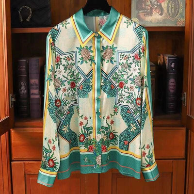 FANIECES S-3XL Vintage Ženska košulja Proljeće Dugi rukavi Luksuzni print Bluze Ležerne majice Elegantne Blusas Mujer قمصان وبلوزات