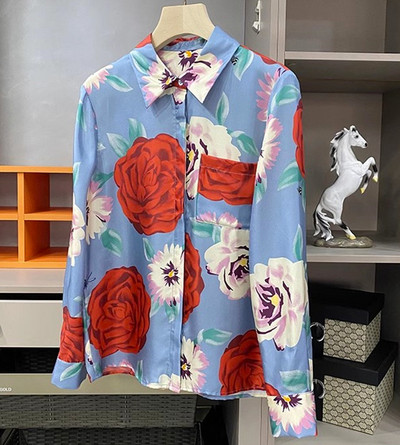 FANIECES S-3XL Vintage Ženska košulja Proljeće Dugi rukavi Luksuzni print Bluze Ležerne majice Elegantne Blusas Mujer قمصان وبلوزات