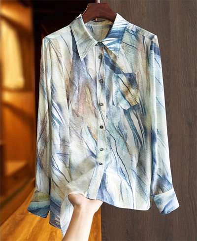 FANIECES S-3XL Vintage Ženska košulja Proljeće Dugi rukavi Luksuzni print Bluze Ležerne majice Elegantne Blusas Mujer قمصان وبلوزات