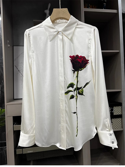 FANIECES S-3XL Vintage Ženska košulja Proljeće Dugi rukavi Luksuzni print Bluze Ležerne majice Elegantne Blusas Mujer قمصان وبلوزات