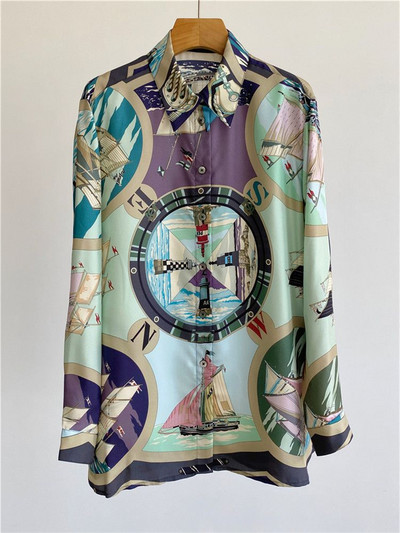 FANIECES S-3XL Vintage Ženska košulja Proljeće Dugi rukavi Luksuzni print Bluze Ležerne majice Elegantne Blusas Mujer قمصان وبلوزات