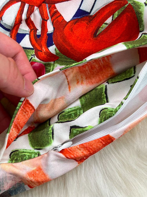 Vasaras skrejceļa augļu ziedu apdrukas divu gabalu komplekti sieviešu krekla augšdaļai ar puspiedurknēm + kabatas midi svārku uzvalks ar augstu vidukli