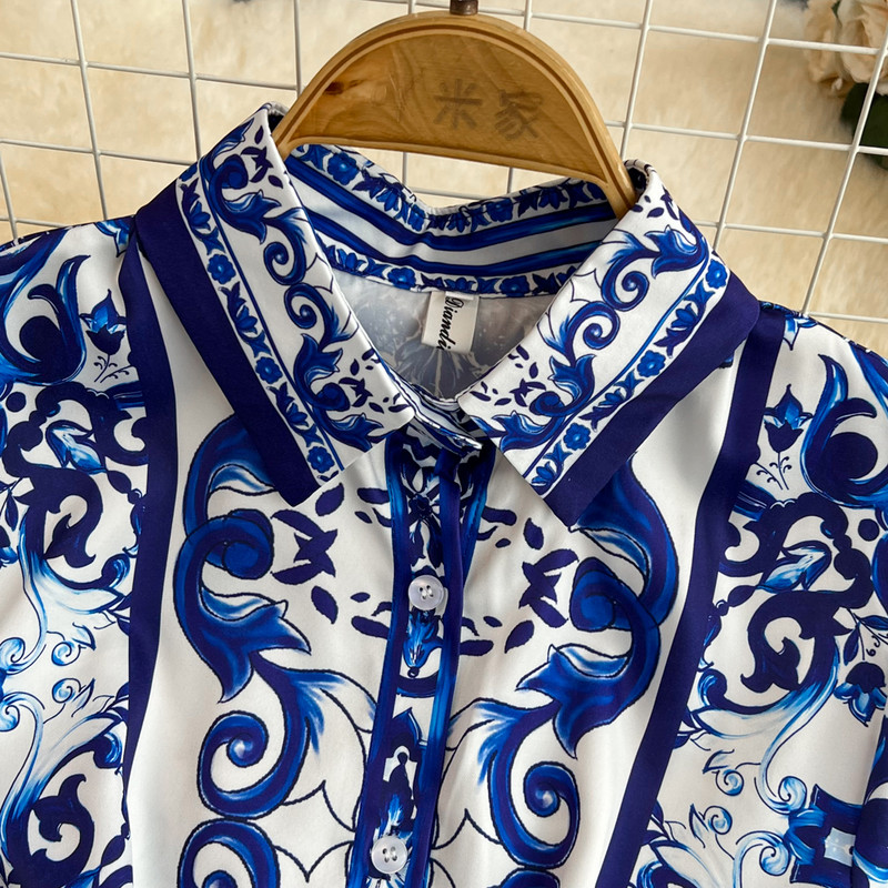 Skrejceļa modes vasaras apdrukas kreklkleita sievietēm ar īsām piedurknēm ar vienrindu mežģīņu jostu senlaicīgu brīvdienu Vestidos ikdienas lietošanai