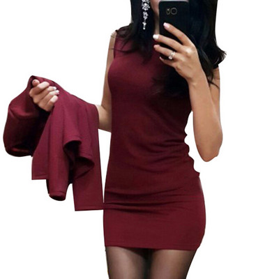 Hot 2db/szett irodai női öltöny elegáns ruha egyszínű rövid kabát O nyakú ujjatlan mini Bodycon irodai női öltönyök