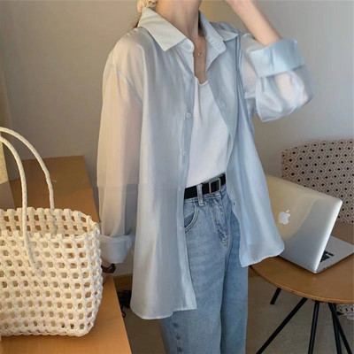 Elegáns hasított ingek Női Szabálytalan Tervezés Stílusos S-3XL Hosszú ujjú Napálló, Légáteresztő Felsőruházat Női Szilárd, Gyengéd Modern