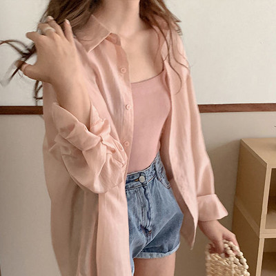 Elegáns hasított ingek Női Szabálytalan Tervezés Stílusos S-3XL Hosszú ujjú Napálló, Légáteresztő Felsőruházat Női Szilárd, Gyengéd Modern