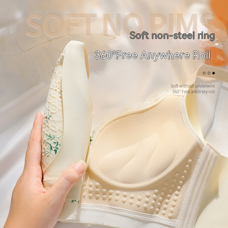 Urabran Nem acél gyűrűs csipke fehérnemű női kis mellek összegyűjtve a támasztékon megereszkedett mell kollekció melltartó
