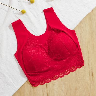 Sutien de dama sexy din dantela marime mare de sus o bucata de sus bralette face ca sanii mari sa arate mai mici Lenjerie feminina push up