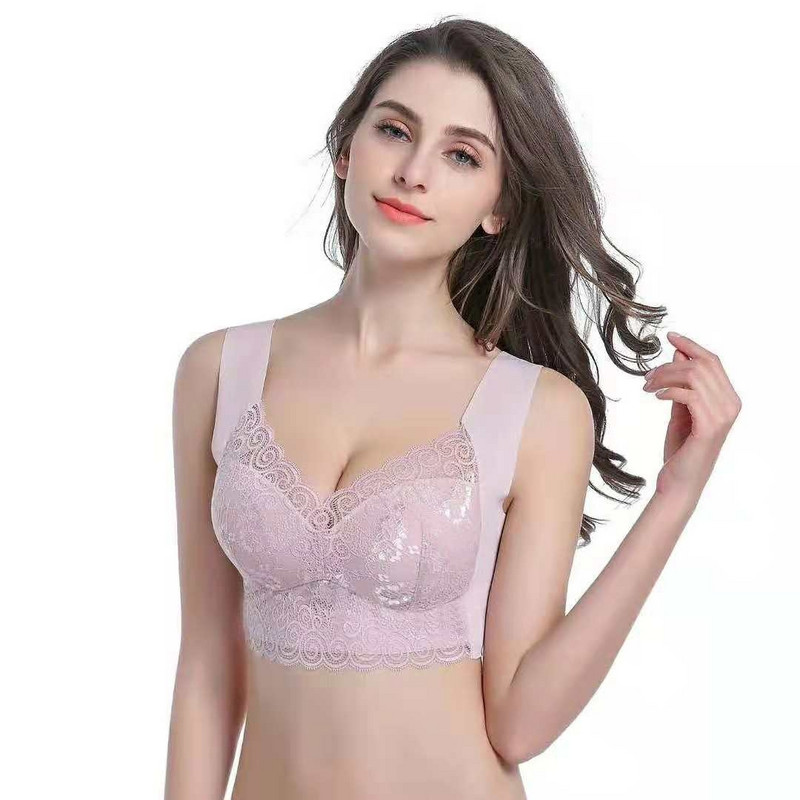 Sutien de dama sexy din dantela marime mare de sus o bucata de sus bralette face ca sanii mari sa arate mai mici Lenjerie feminina push up