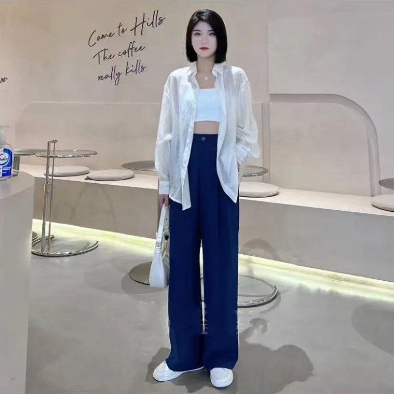 Átlátszó ingek Női S-5XL Nyári Napálló koreai Stílus Szilárd Öt színben Vékony női Temperament Alkalmi Vintage Divat