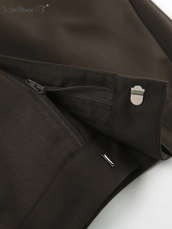 Mnealways18 Szürke, magas derekú hosszú szoknyák Elegáns Női Rakott, Klassz hasított egyenes szoknyák Irodai Lady Midi szoknyák Tavaszi Nyári