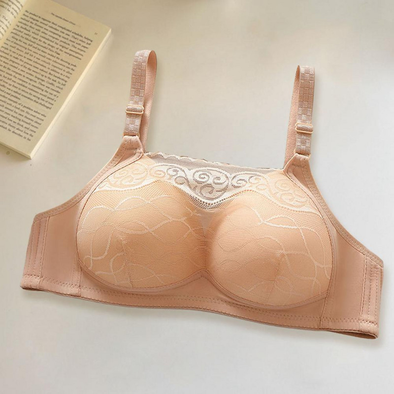 Szexi csipke bandeau melltartó Középkorú női csipke bandeau melltartó állítható pántokkal Push-up vezeték nélküli melltartó a kényelemért, szexi stílusban