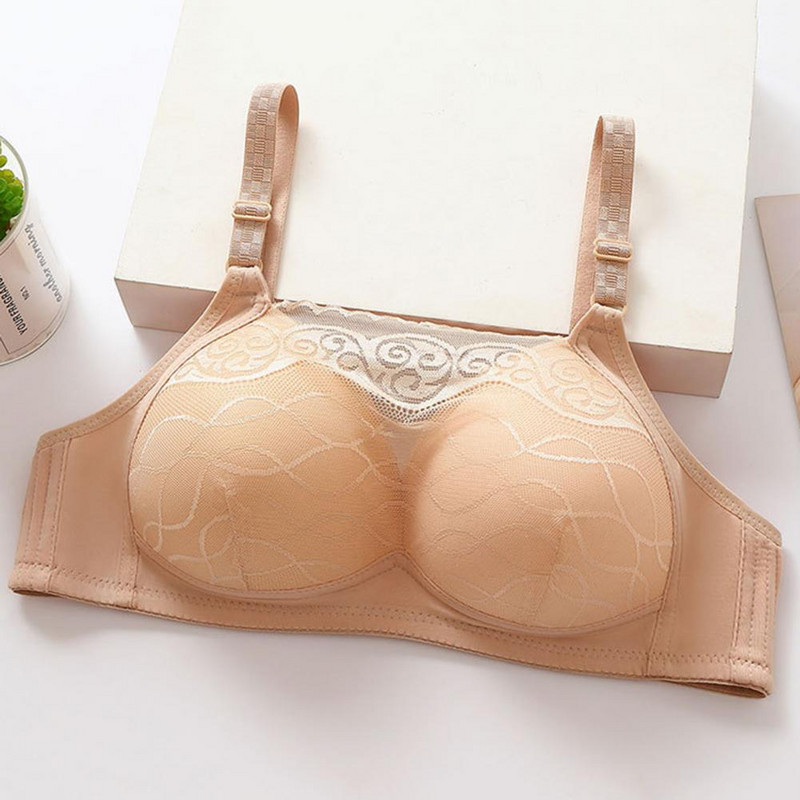 Szexi csipke bandeau melltartó Középkorú női csipke bandeau melltartó állítható pántokkal Push-up vezeték nélküli melltartó a kényelemért, szexi stílusban