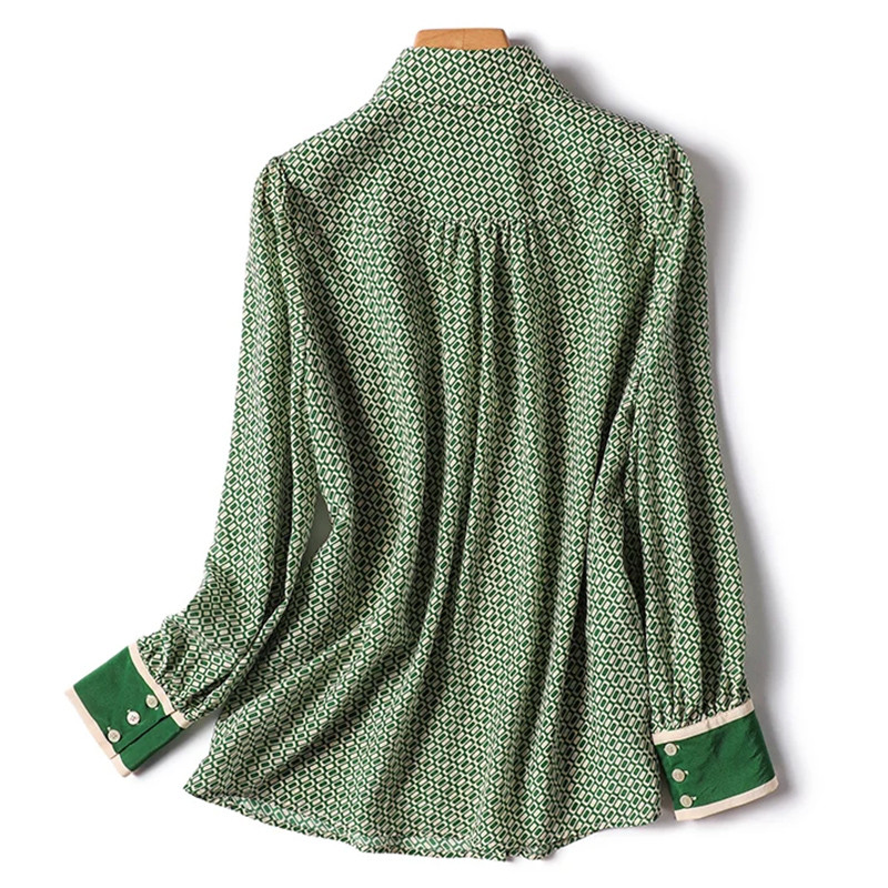 Uus saabunud naiste Blusa Mujer kevadsuvise moe jaoks Trendikas mustriga naiste nööpidega särk tööle ja vabaaja veetmiseks