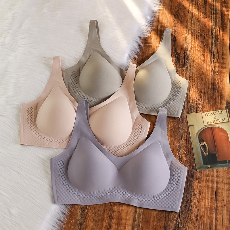 Egyrészes női fehérnemű Fix kupa nyommentes szendvics női melltartó becsomagolt mell összegyűjtött lélegző kényelmes