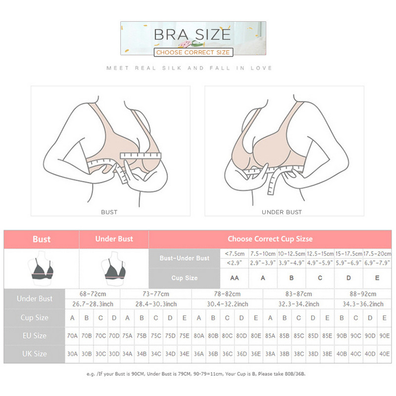100% puhtast siidist rinnahoidjad Naiste moepesu, hingav õmblusteta Everyday Soft juhtmevaba polsterdatud rinnahoidjad naistele push up