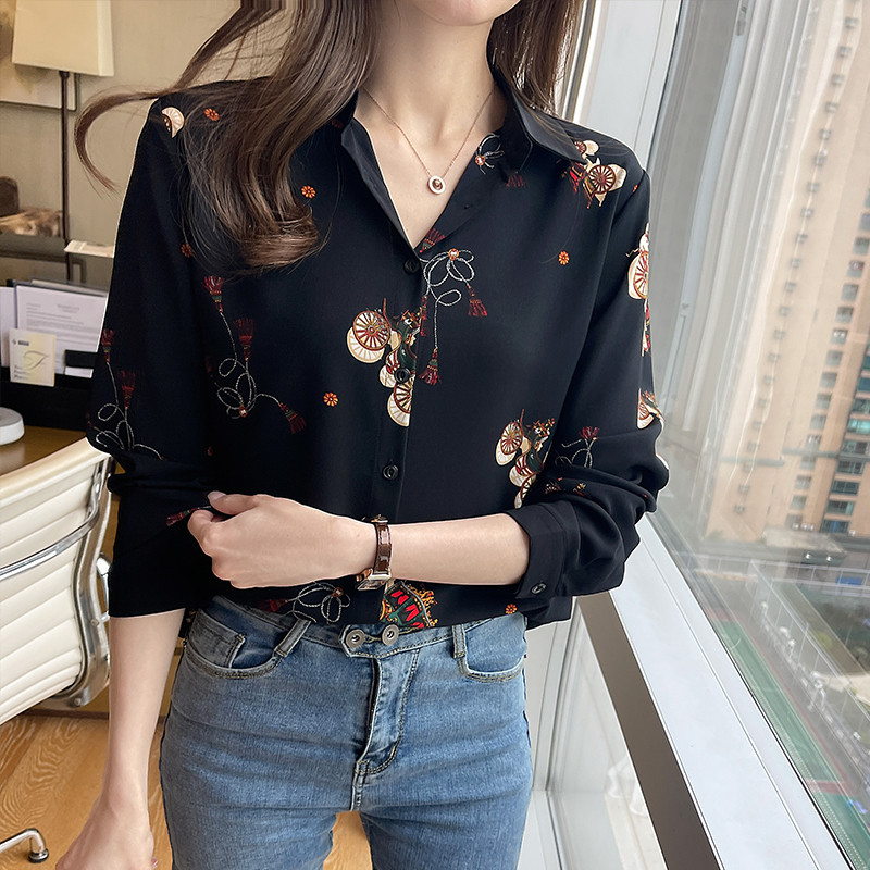 Moeprindiga naiste särgid Naiste pluusid 2021 Kevad-sügis pikkade varrukatega särgid Topid Blusas Mujer