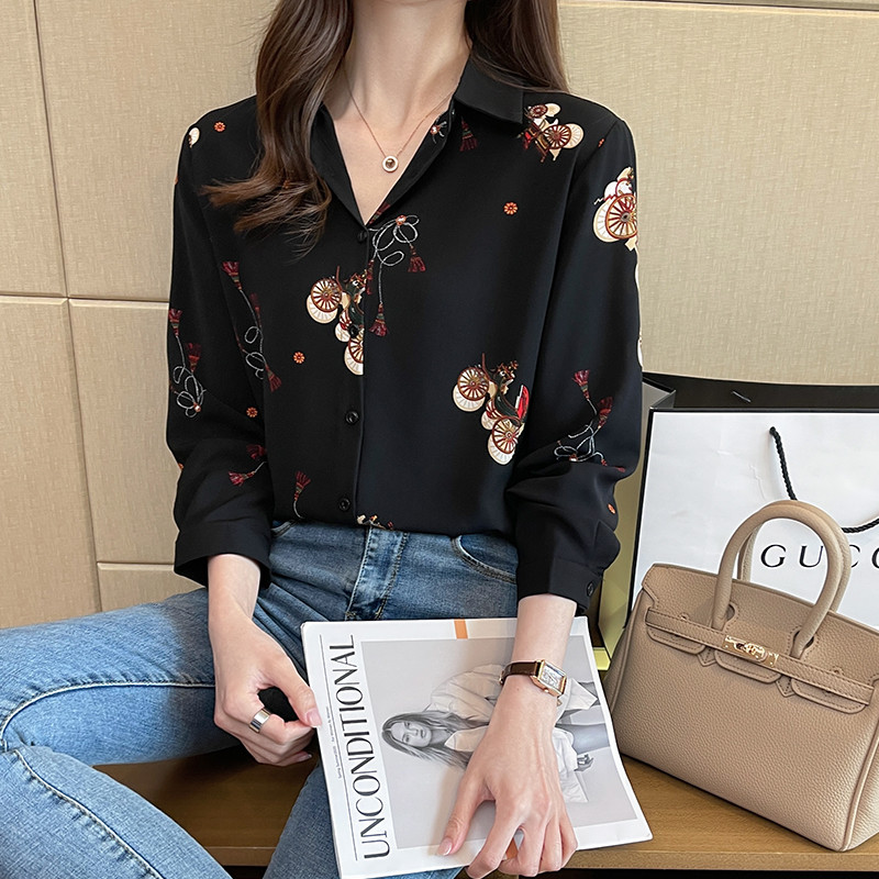 Moeprindiga naiste särgid Naiste pluusid 2021 Kevad-sügis pikkade varrukatega särgid Topid Blusas Mujer