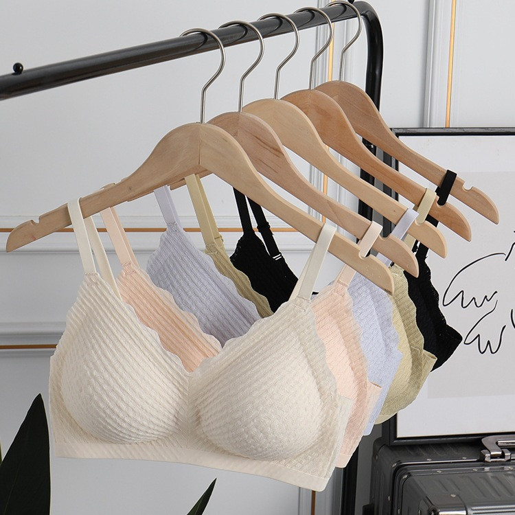 Pehme Push Up õmblusteta rinnahoidja Naiste juhtmevaba ühevärviline suvine hingav väike rinnapesu seljataga kärbitud top tüdrukute rinnahoidja