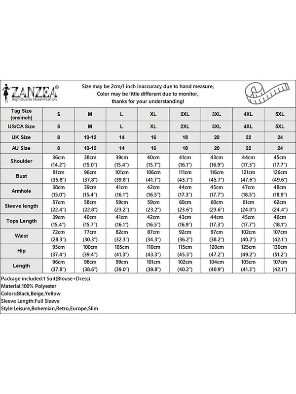 ZANZEA 2024 divatos női OL munkaruha szettek 2 DB OL munkaruhák Fashion Solid Blazer Slim Vestidos Elegáns Solid Matching szettek