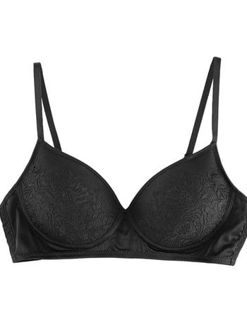 Birdtree 6A 100%Mulberry Silk Underwire Γυναικεία Απλή Άνετη Γαλλική Δαντέλα 3/4 Cup Φιλικό προς το δέρμα Αναπνεύσιμο σουτιέν Νέο P3N060QD