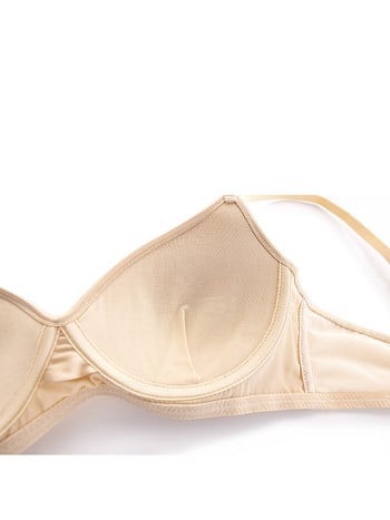 Birdtree 6A 100%Mulberry Silk Underwire Γυναικεία Απλή Άνετη Γαλλική Δαντέλα 3/4 Cup Φιλικό προς το δέρμα Αναπνεύσιμο σουτιέν Νέο P3N060QD