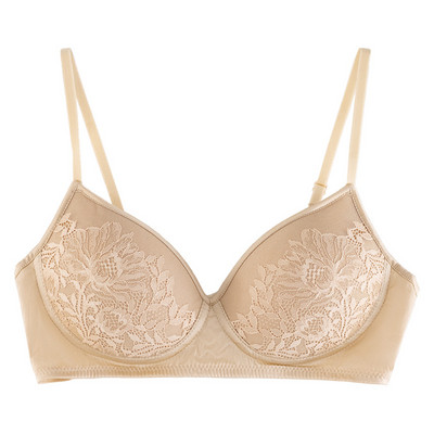 Birdtree 6A 100% Mooruspuust siidist alustraat, naiste lihtne mugav prantsuse pits, 3/4 tassi nahasõbralik, hingav rinnahoidja Uus P3N060QD